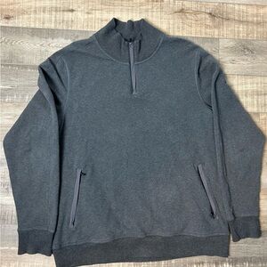 Mack Weldon Charcoal Zip-Up Sweater - 063